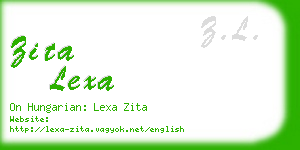 zita lexa business card